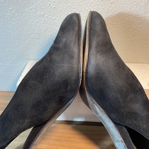 Eileen Fisher Suede Chic Minimal Sling Back Stacked Heel Round Toe Size 8.5 - Picture 6 of 14